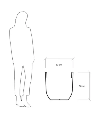 Farmet Kunststoff-Topf-Set Orione Alto, Rund, Anthrazit, 2-teilig -Haus Pflanzen Welt 4109195 WE DE 004 ORIONEALTOHoherRunderPflanzkuebelDurchmesser50cm50cmhochDUNKELANTHRAZIT