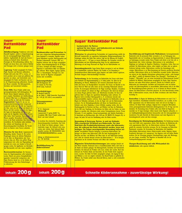 Neudorff Sugan® RattenKöder Pad 4 Neudorff Sugan® RattenKöder Pad – Bild 2