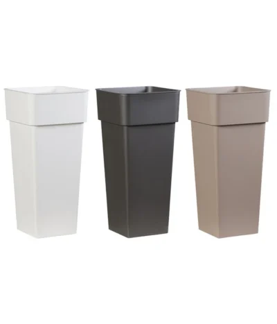 Kunststoff-Pflanzkübel Duo Quadro, 37 X 37 X 80 Cm -Haus Pflanzen Welt 4136974 WE MO 001 KunststoffVase37x80cmWeiss