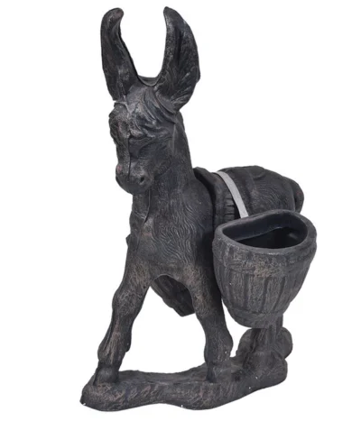 Roto Kunststoff-Blumentopf Esel, Grau, Ca. B43/H53/T16 Cm