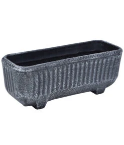 Roto Kunststoff-Pflanzkasten Twist, Rechteckig, Dunkelgrau, Ca. B55/H21,5/T20 Cm