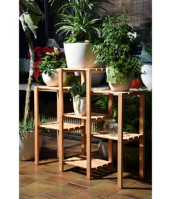 Dobar Blumenregal 7-flächig, 31 X 97 X 87 Cm, Natur -Haus Pflanzen Welt 4154902 WE MO 001 Blumenregal7flaechignaturDobar