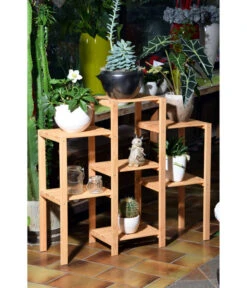 Dobar Blumenregal 7-flächig, 31 X 97 X 87 Cm, Natur -Haus Pflanzen Welt 4154902 WE MO 002 Blumenregal7flaechignaturDobar