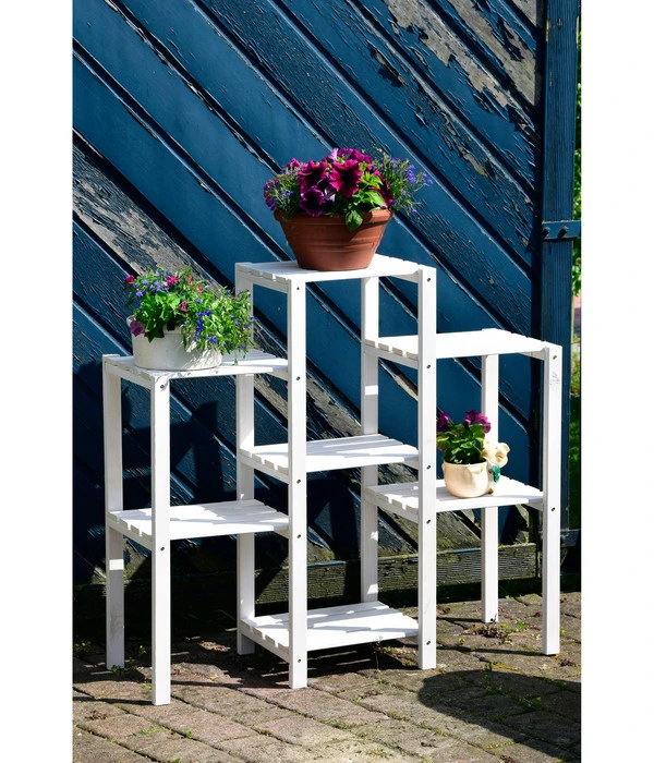 Dobar Blumenregal 7-flächig, 31 X 97 X 87 Cm, Weiß 5 Dobar Blumenregal 7-flächig, 31 X 97 X 87 Cm, Weiß – Bild 3