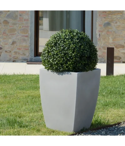 Farmet Kunststoff-Topf-Set Hydrus, Quadratisch, Grau, 2-teilig -Haus Pflanzen Welt 4182309 WE DE 002 HYDRUSQuadratischerPflanzkuebel36x36x50cmhochSTEINBEIGE