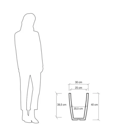Farmet Kunststoff-Topf-Set Hydra, Konisch, Anthrazit, 2-teilig 12 Farmet Kunststoff-Topf-Set Hydra, Konisch, Anthrazit, 2-teilig -Haus Pflanzen Welt 4183182 WE DE 004 HYDRARunderPflanzkuebelDurchmesser30cm40cmhochDUNKELANTHRAZIT