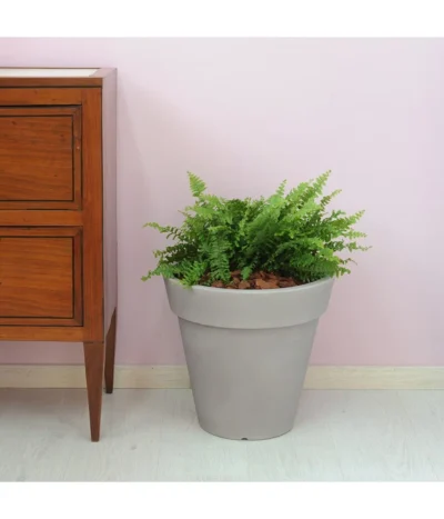 Farmet Kunststoff-Topf-Set Pegasus, Konisch, Grau, 2-teilig -Haus Pflanzen Welt 4185393 WE DE 002 PEGASUSKonischerPflanzkuebelDurchmesser40cm37cmhochSTEINBEIGE