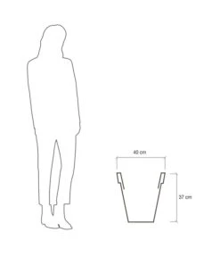 Farmet Kunststoff-Topf-Set Pegasus, Konisch, Anthrazit, 2-teilig -Haus Pflanzen Welt 4185401 WE DE 004 PEGASUSKonischerPflanzkuebelDurchmesser40cm37cmhochDUNKELANTHRAZIT