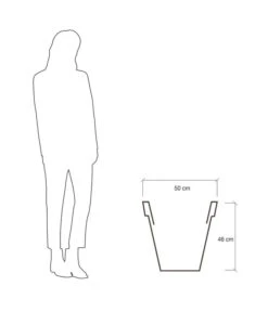 Farmet Kunststoff-Topf-Set Pegasus, Konisch, Anthrazit, 2-teilig -Haus Pflanzen Welt 4185690 WE DE 004 PEGASUSKonischerPflanzkuebelDurchmesser50cm46cmhochDUNKELANTHRAZIT