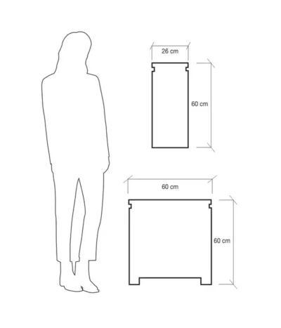 Farmet Kunststoff-Pflanzkasten Orto Di Giulio, Ca. B60/H60/T26 Cm -Haus Pflanzen Welt 4186466 WE DE 004 VertikalerGartenORTODIGIULIOsmallsize60x26x60cmhochSTEINBEIGE