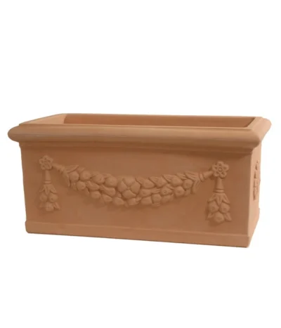 Farmet Farmet Kunststoff-Pflanzkübel Festonato, Rechteckig, Terrakotta