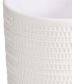 Dehner Keramik-Übertopf Sino, Rund -Haus Pflanzen Welt 4205092 PR DE 001 4222816 4222824 TopfSinoKachelnWeissMattDehnerExpressHerzig