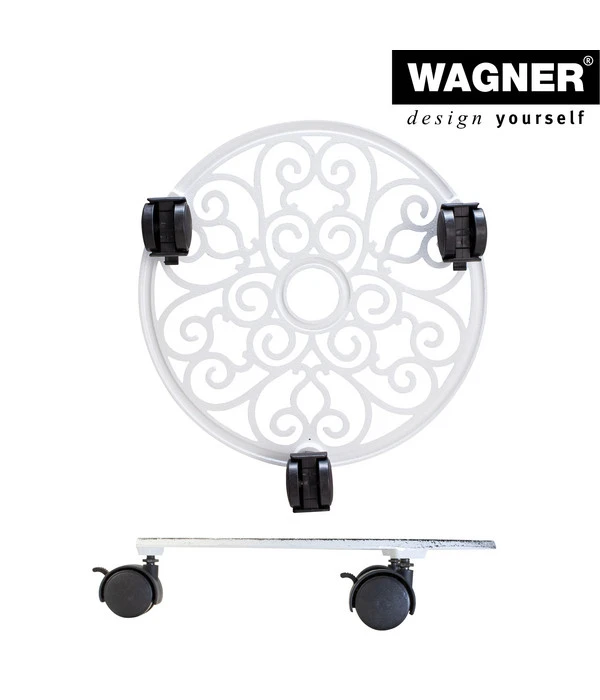 Wagner Pflanzenroller Antik, Ø 29 Cm, Weiß 5 Wagner Pflanzenroller Antik, Ø 29 Cm, Weiß – Bild 3