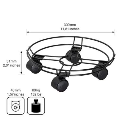 Wagner Pflanzenroller Draht, Ø 30 Cm, Schwarz -Haus Pflanzen Welt 4272662 WE BG 003 MULTIROLLERDRAHT
