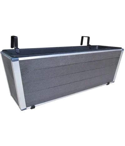 Dehner WPC-Balkonkasten, Ca. B60,5/H20,5/T19,5 Cm, Anthrazit