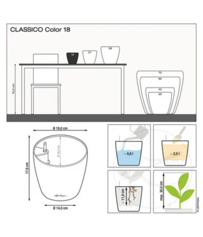 LECHUZA® CLASSICO Color, All-in-One-Set -Haus Pflanzen Welt 4309704 WE BG 001 LechuzaClassicoColor18