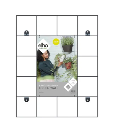Elho Metall-Wandgitter Für Töpfe Loft Urban Green Wall Gestell, Ca. B47,3/H59/T1,5 Cm, Schwarz