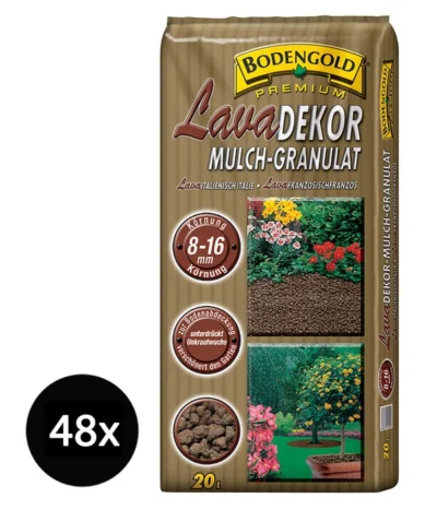 Ziegler Bodengold Lavadekor Mulch-Granulat, 48 X 20 Liter