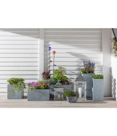 Dehner Leichtbeton-Topf Manchester, Quadratisch 7 Dehner Leichtbeton-Topf Manchester, Quadratisch -Haus Pflanzen Welt 4410122 WE MO 001 SolardekostabAzzurroRosso