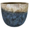 Dehner Keramik-Topf Mystras, Rund, Blau-braun -Haus Pflanzen Welt 4441317 4441341 4441408 WE FS 001 DehnerKeramikTopf