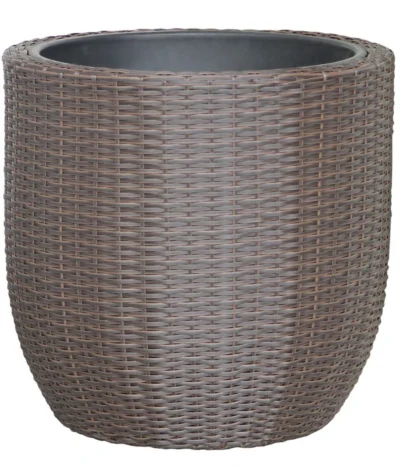 Dehner Polyrattan-Topf Alicante, Rund, Braun