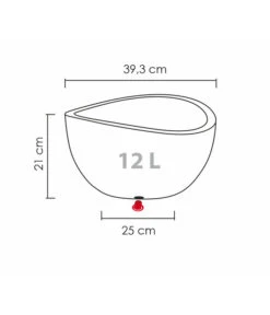 Scheurich Kunststoff-Topf Wave Globe, Rund, Ca. Ø39,3/H21 Cm 14 Scheurich Kunststoff-Topf Wave Globe, Rund, Ca. Ø39,3/H21 Cm -Haus Pflanzen Welt 4498150 WE BG 001 ScheurichTopfWaveGlobe