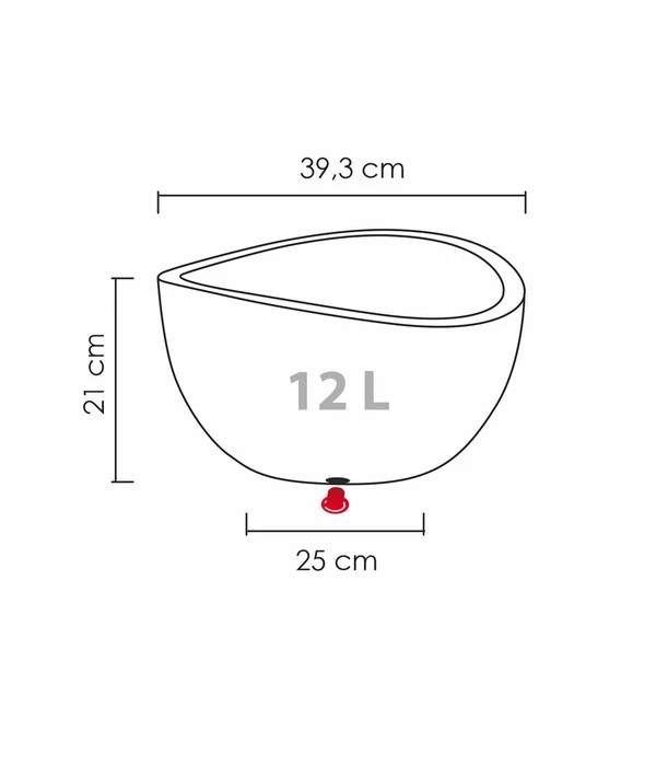 Scheurich Kunststoff-Topf Wave Globe, Rund, Ca. Ø39,3/H21 Cm 6 Scheurich Kunststoff-Topf Wave Globe, Rund, Ca. Ø39,3/H21 Cm – Bild 4