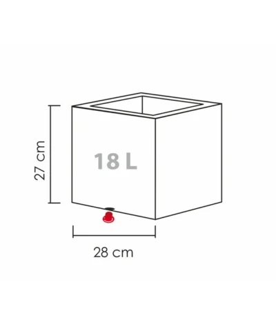 Scheurich Kunststoff-Topf Muretto, Quadratisch -Haus Pflanzen Welt 4498424 WE BG 001 ScheurichTopfMuretto