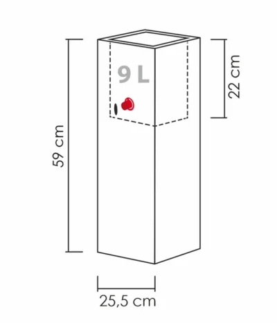 Scheurich Kunststoff-Topf Muretto High, Quadratisch -Haus Pflanzen Welt 4498739 WE BG 001 ScheurichTopfMurettoHigh