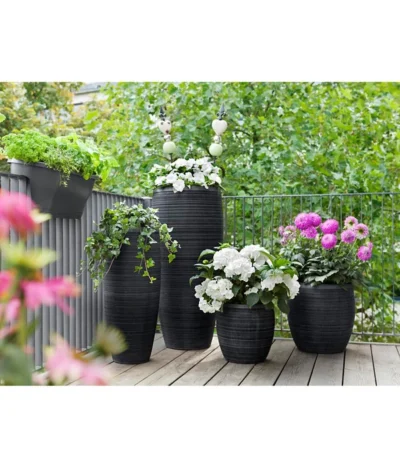 Dehner Polystone-Topf Singapur, Rund, Anthrazit 9 Dehner Polystone-Topf Singapur, Rund, Anthrazit -Haus Pflanzen Welt 5147558 WE MO 001 DehnerPolystoneTopfrundanthrazit