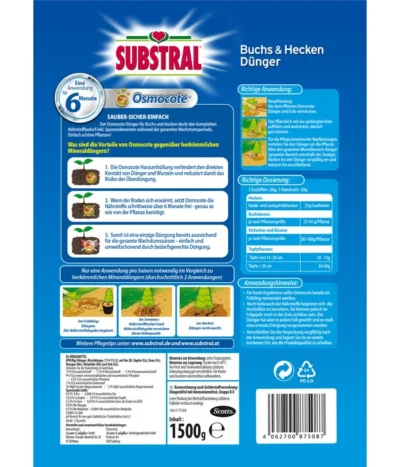 Substral® Osmocote® Buchs & Hecken Dünger, 1,5 Kg -Haus Pflanzen Welt 5170147 WE DE 001 SubstralOsmocoteBuchsundHeckenDuenger