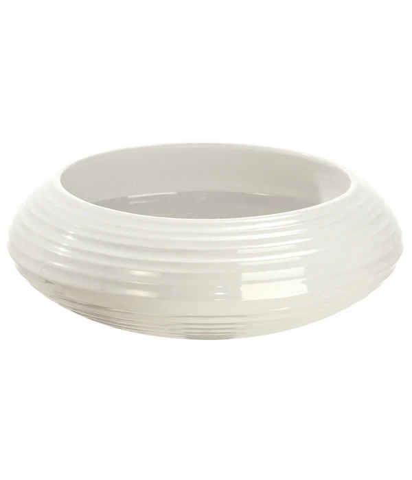 Dehner Keramik-Schale Lustrinado, Bauchig, Weiß 3 Dehner Keramik-Schale Lustrinado, Bauchig, Weiß