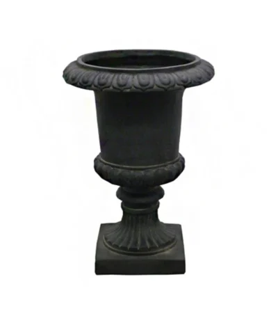 Dehner Leichtbeton-Pokal Clayfibre, Antik-schwarz, Ø 38 Cm