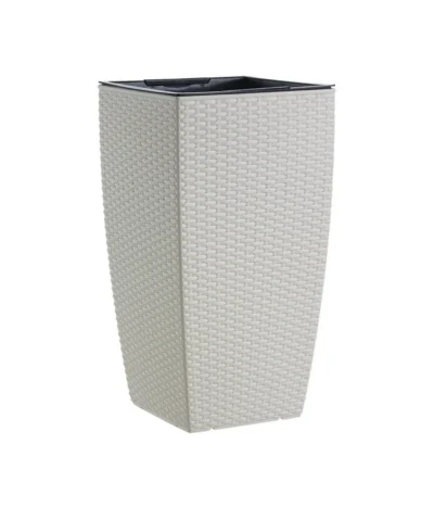 Dehner Kunststoff-Flechttopf Dallas, Quadratisch