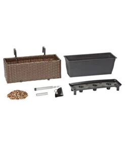 Dehner Kunststoff-Balkonkasten Florenz, Braun -Haus Pflanzen Welt 5337845 BildD 002 PolyrattanBlumenkastenFlorenzKastenFlorenz50X19x20cm