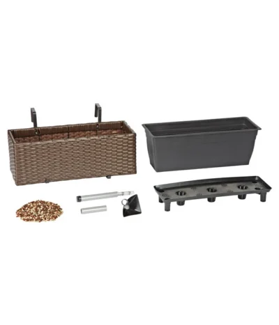 Dehner Kunststoff-Balkonkasten Florenz, Braun -Haus Pflanzen Welt 5337845 BildD 002 PolyrattanBlumenkastenFlorenzKastenFlorenz50X19x20cm
