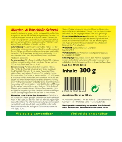 Neudorff Marder- & Waschbär-Schreck, 300 G 6 Neudorff Marder- & Waschbär-Schreck, 300 G -Haus Pflanzen Welt 5352505 WE DE 002 NeudorffMarderundWaschbaer Schreck300gMarderfalleMarderschreck