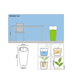 LECHUZA® RONDO, All-in-One-Set -Haus Pflanzen Welt 5473616 5478227 3272812 5186838 5186804 5186788 WE DE 001 RondoPremium32