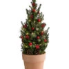 Geschmückter Weihnachtsbaum Terra, Mit Lichterkette, Ca. H70 Cm -Haus Pflanzen Welt 6202022 WE FS 001 WeihnachtsbaeumchenTerra25cmLED