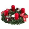 Adventskranz, Rot, Ca. Ø30/H14 Cm -Haus Pflanzen Welt 6270995 WE FS 001 AdventskranzRotAdvent2022