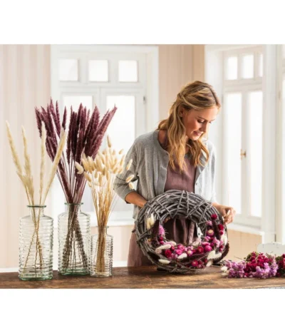 Trockenblumenbund Pampasgras -Haus Pflanzen Welt 6272587 WE MO 001 PampasgrasMauve Hasenschwanzgras