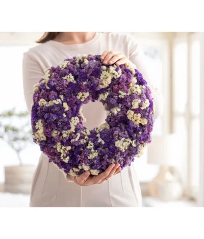 Dehner Kranz Statice, Lila/weiß, Ca. Ø40 Cm -Haus Pflanzen Welt 6273882 WE MO 001 KranzStatice40cm