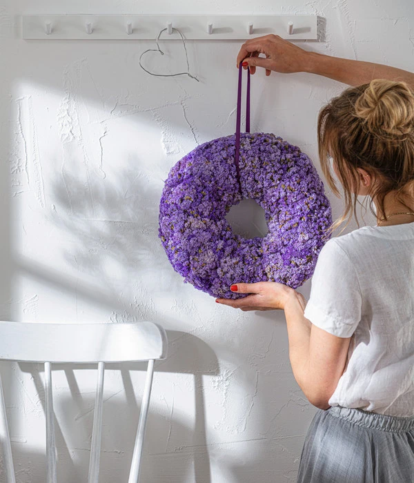 Dehner Kranz Statice, Lila, Ca. Ø40 Cm 4 Dehner Kranz Statice, Lila, Ca. Ø40 Cm – Bild 2