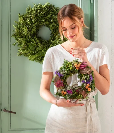 Dehner Kranz Wild-Pistazie, Ca. Ø36 Cm -Haus Pflanzen Welt 6279897 WE MO 001 KranzPistazieSandra Content Fruehlingsstory2023