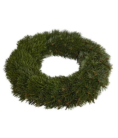 Dehner Premium Adventskranz Aus Bio-Nordmann-Tanne, Flach