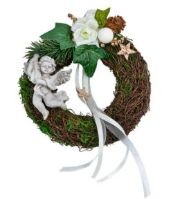 Grabkranz Salim, Ca. Ø15/H6 Cm 5 Grabkranz Salim, Ca. Ø15/H6 Cm -Haus Pflanzen Welt 6461305 WE FS 001 RingSalimWeihnachten18cmAllerheiligen2023