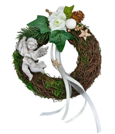 Grabkranz Salim, Ca. Ø15/H6 Cm -Haus Pflanzen Welt 6461305 WE FS 001 RingSalimWeihnachten18cmAllerheiligen2023