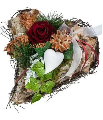 Grabgesteck Sören, Herzförmig, Ca. B22/H15/T25 Cm