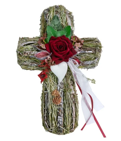 Grabgesteck Perth, Kreuzförmig, Ca. B24/H12/T34 Cm