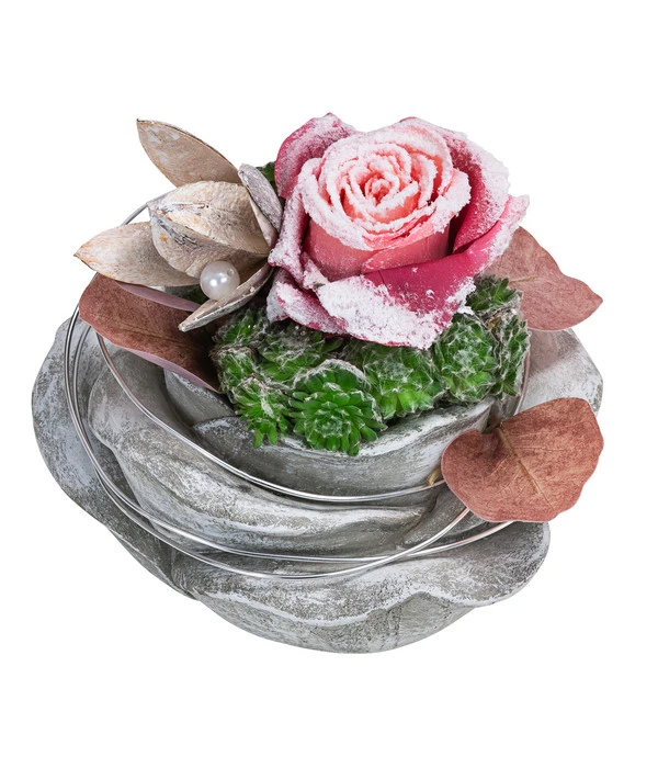 Grabgesteck Im Himmel, Rund, Ca. Ø20/H20 Cm 3 Grabgesteck Im Himmel, Rund, Ca. Ø20/H20 Cm